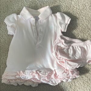 Pale Pink Ralph Lauren Polo Dress with Bloomers